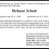 Schob Helmut 1969-2011 Todesanzeige